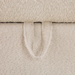 Chantelle Modern Curve Boucle Upholstered Bench with Storage