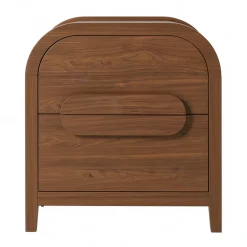 Chantelle Modern Curve Design 2-Drawer Nightstand