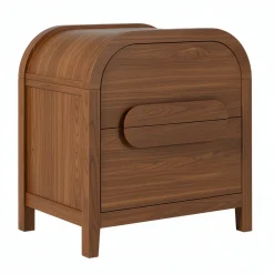 Chantelle Modern Curve Design 2-Drawer Nightstand