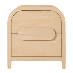 Chantelle Modern Curve Design 2-Drawer Nightstand