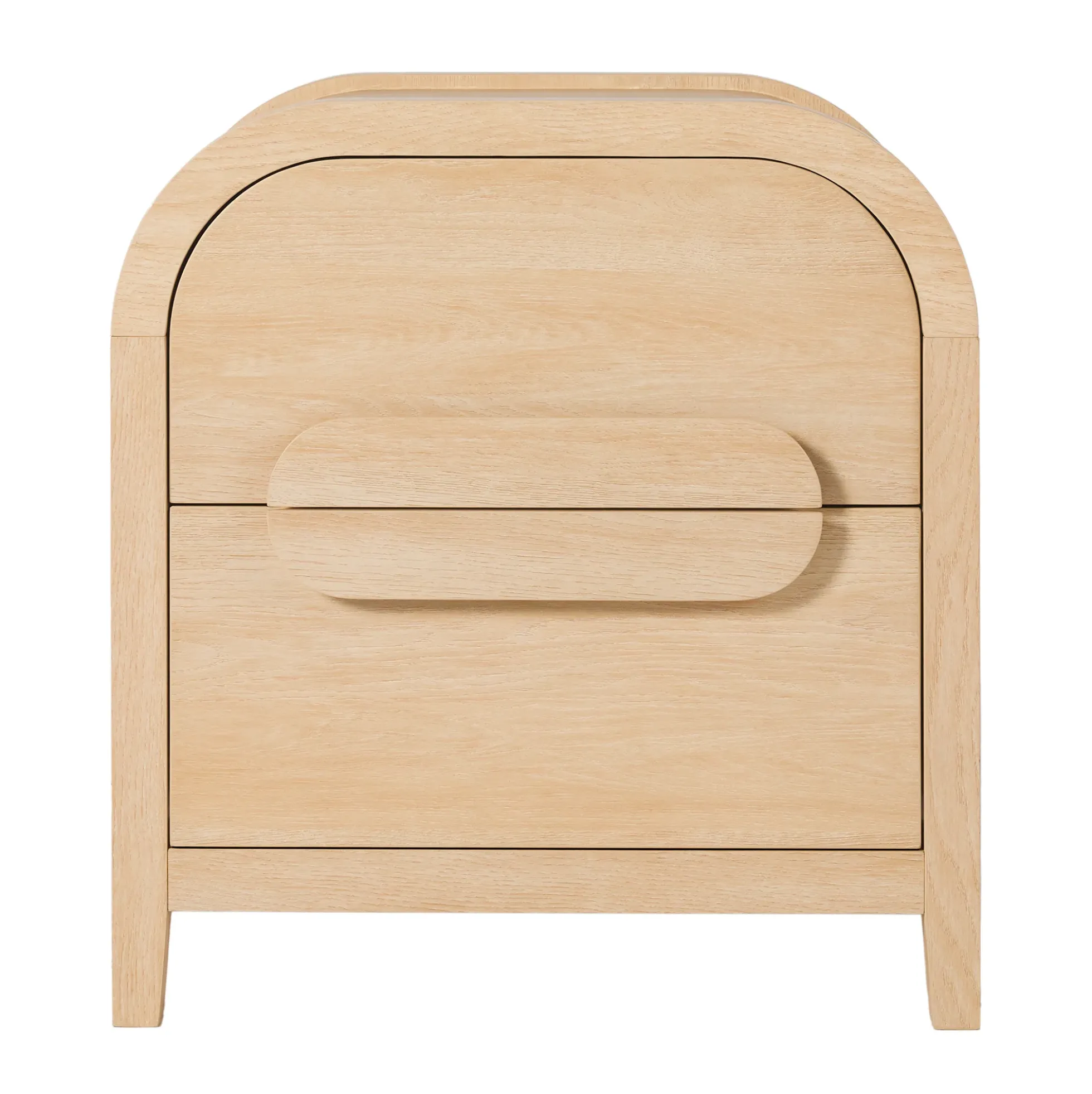Chantelle Modern Curve Design 2-Drawer Nightstand