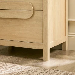 Chantelle Modern Curve Design 2-Drawer Nightstand