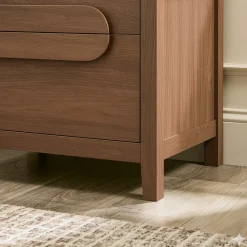 Chantelle Modern Curve Design 2-Drawer Nightstand