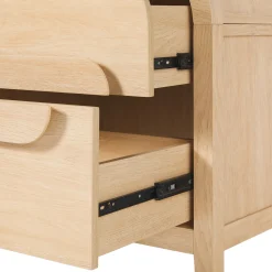 Chantelle Modern Curve Design 2-Drawer Nightstand