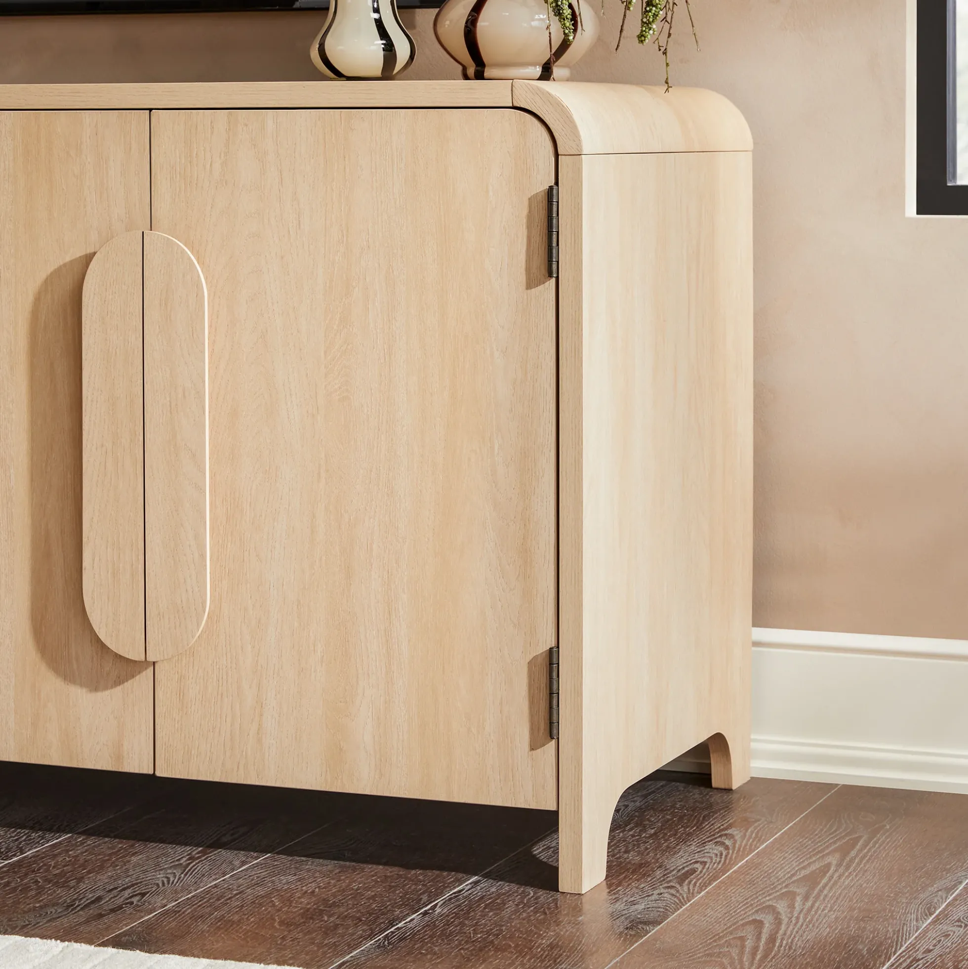 Chantelle Modern Curved Buffet Sideboard and TV Stand