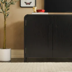 Chantelle Modern Curved Buffet Sideboard and TV Stand