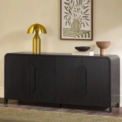 Chantelle Modern Curved Buffet Sideboard and TV Stand