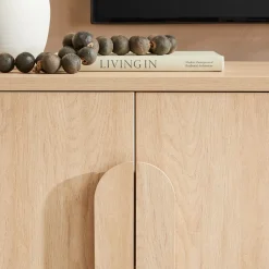 Chantelle Modern Curved Buffet Sideboard and TV Stand