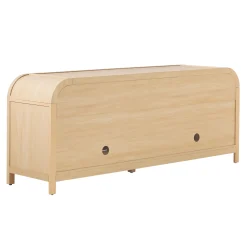 Chantelle Modern Curved Easy Assembly TV Stand