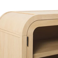 Chantelle Modern Curved Easy Assembly TV Stand