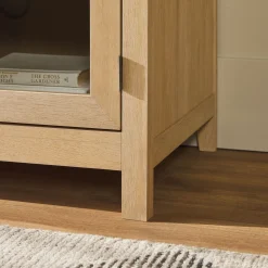 Chantelle Modern Curved Easy Assembly TV Stand