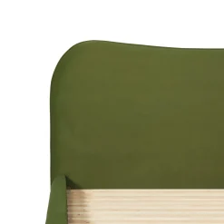 Chantelle Modern Curved Velvet Upholstered Bedframe