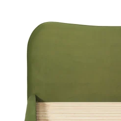 Chantelle Modern Curved Velvet Upholstered Bedframe