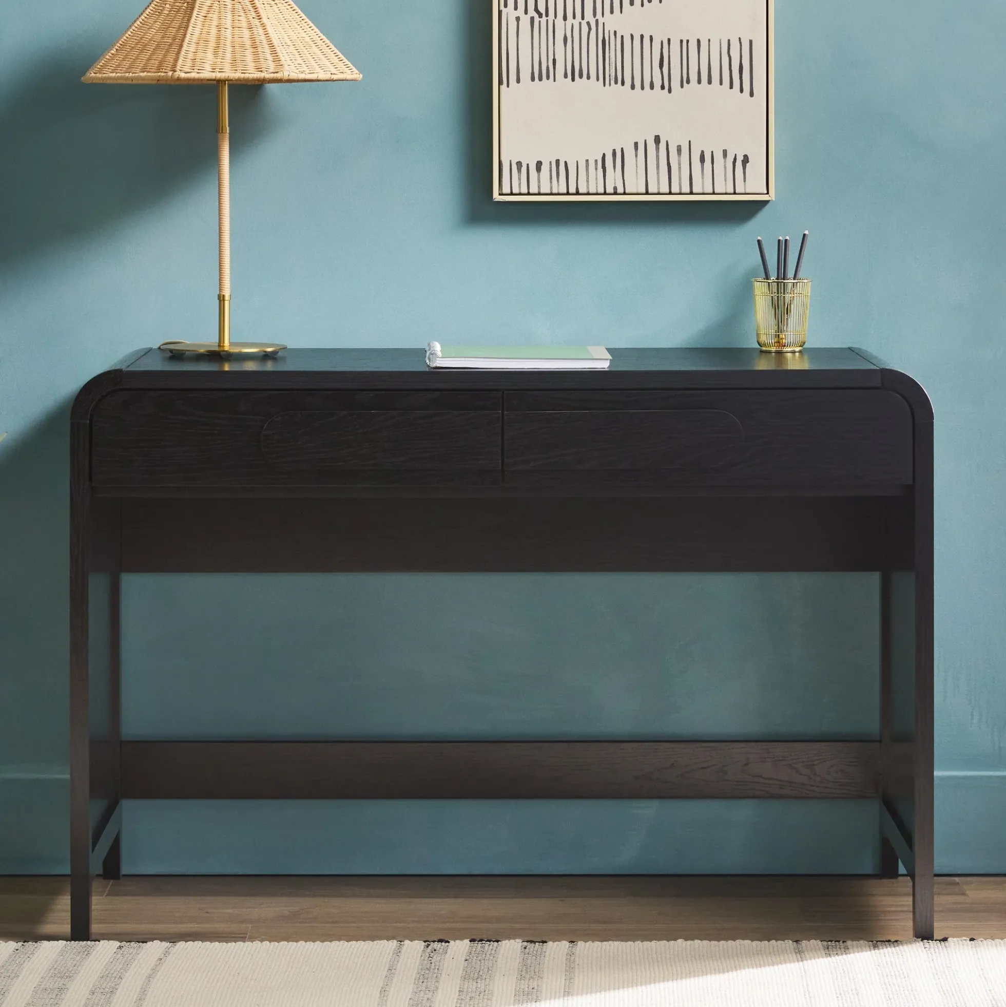 Chantelle Modern Curved Writing Desk