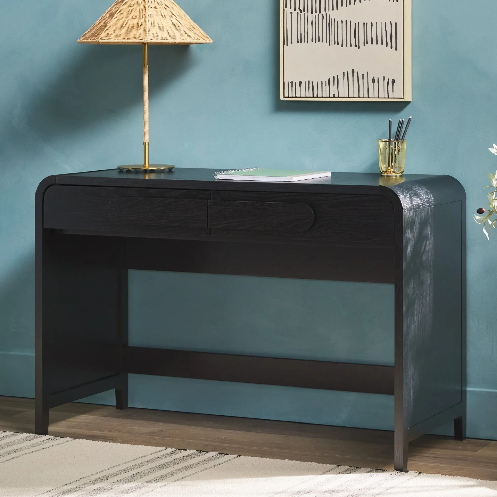 Chantelle Modern Curved Writing Desk
