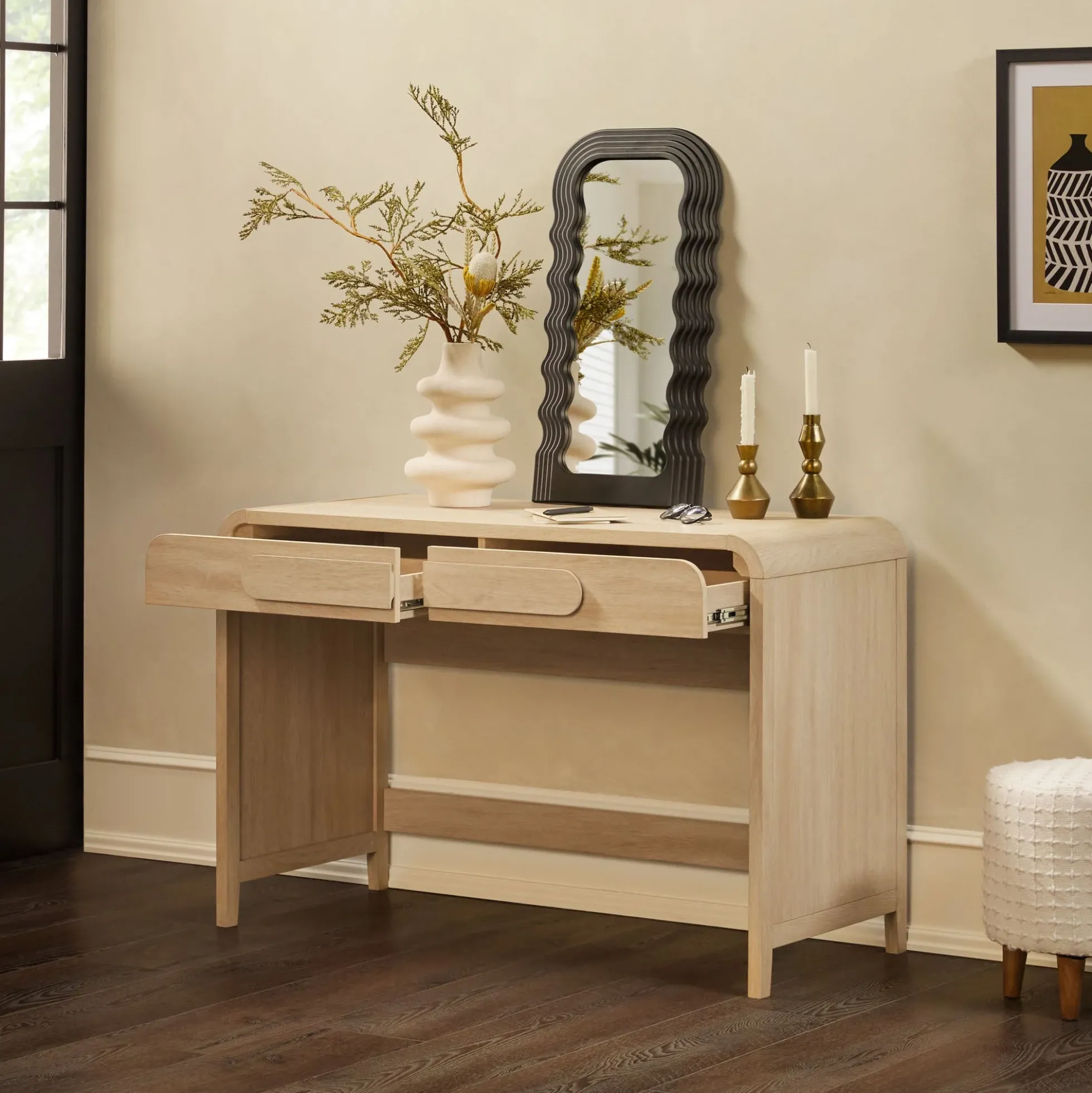 Chantelle Modern Curved Writing Desk