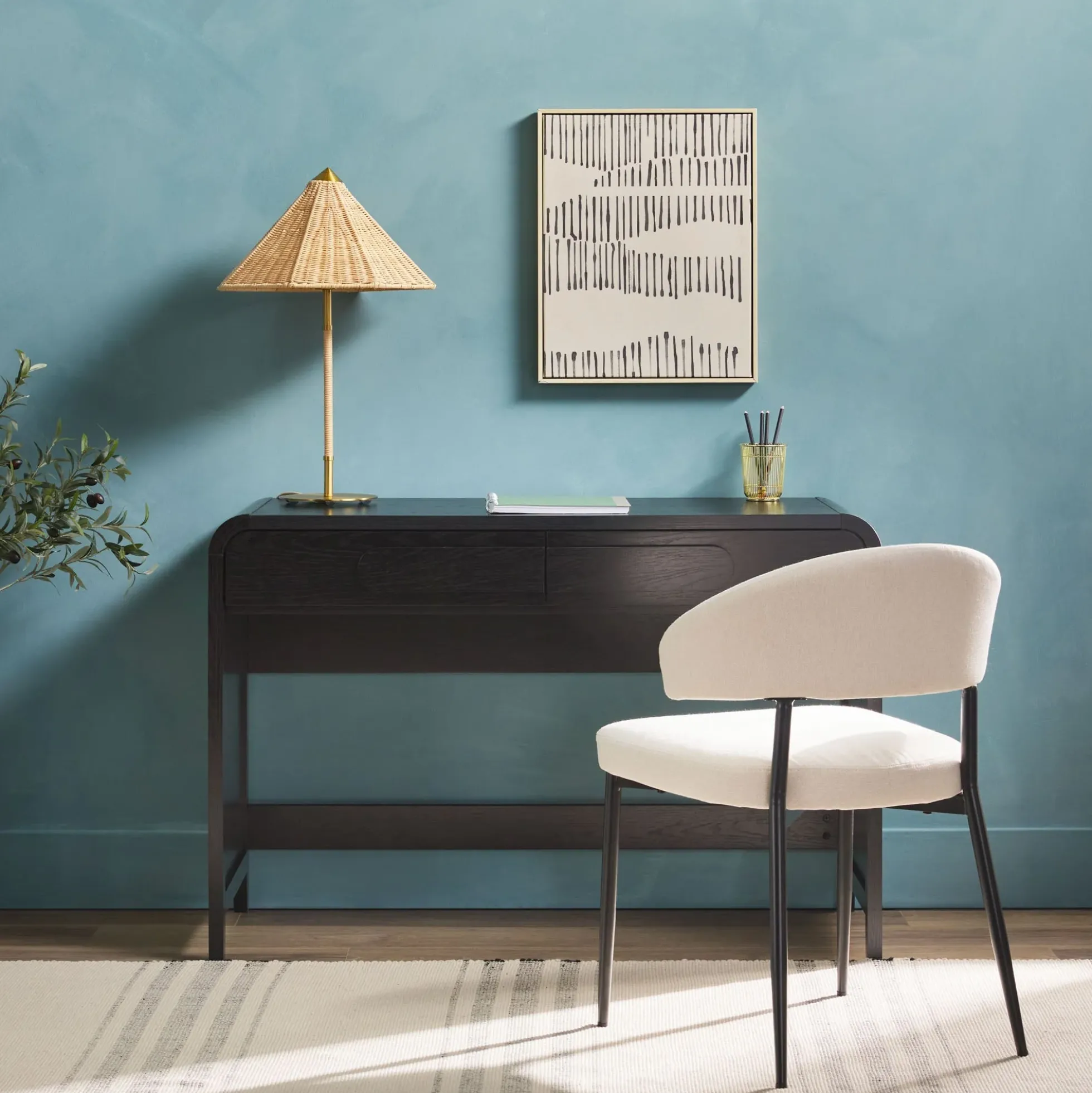 Chantelle Modern Curved Writing Desk