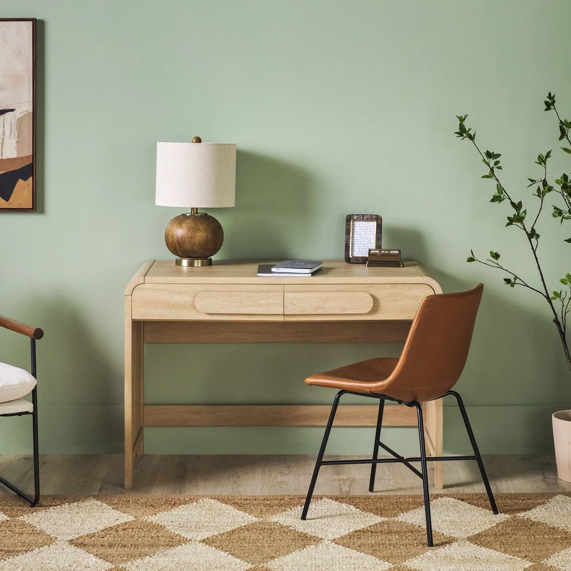 Chantelle Modern Curved Writing Desk