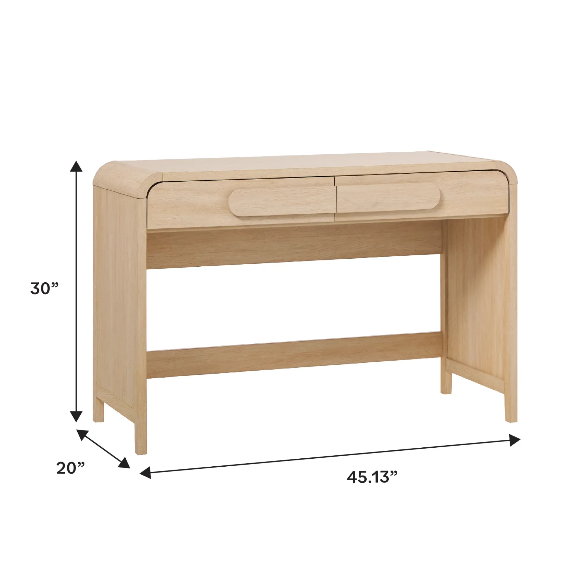 Chantelle Modern Curved Writing Desk