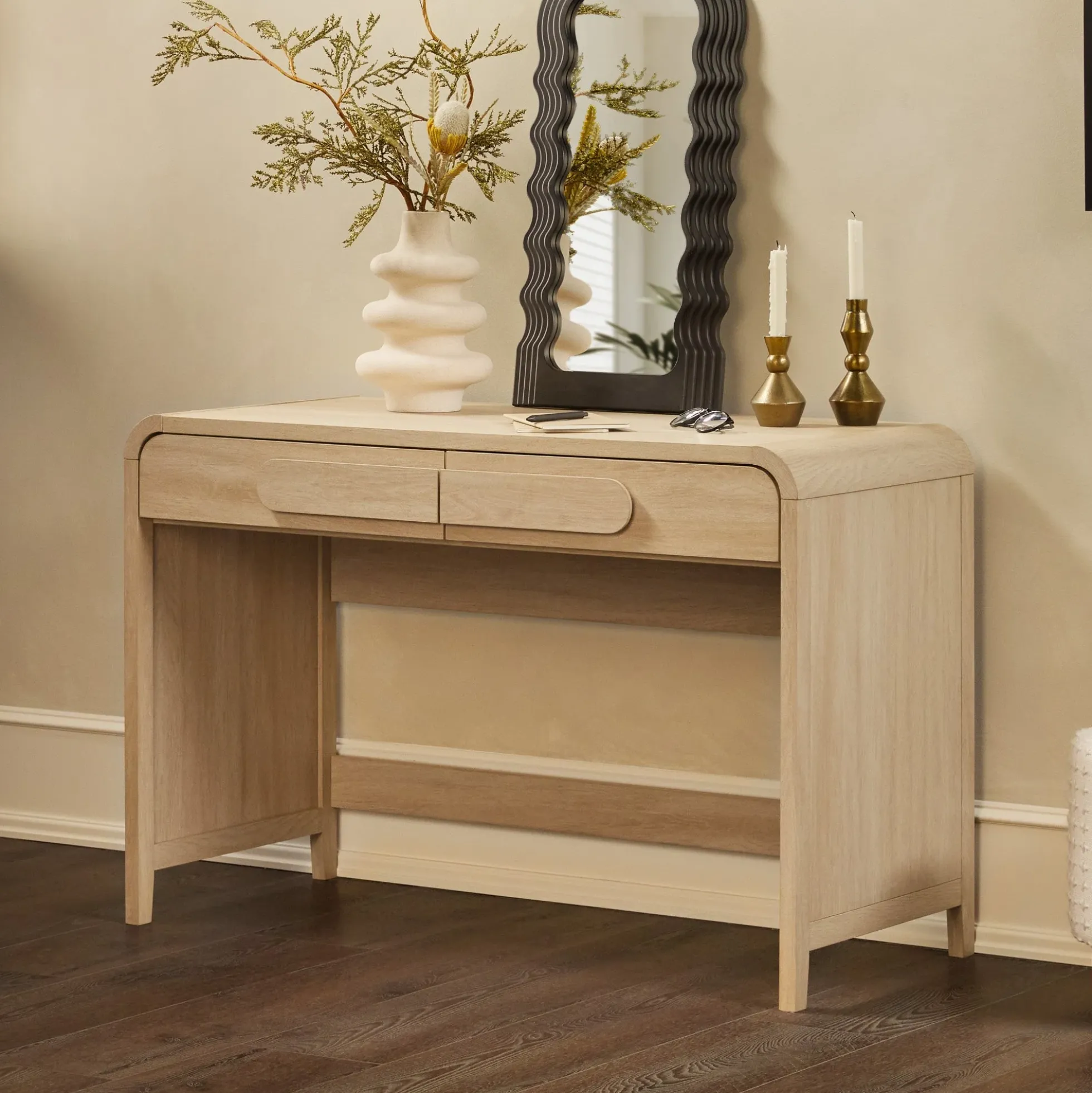 Chantelle Modern Curved Writing Desk