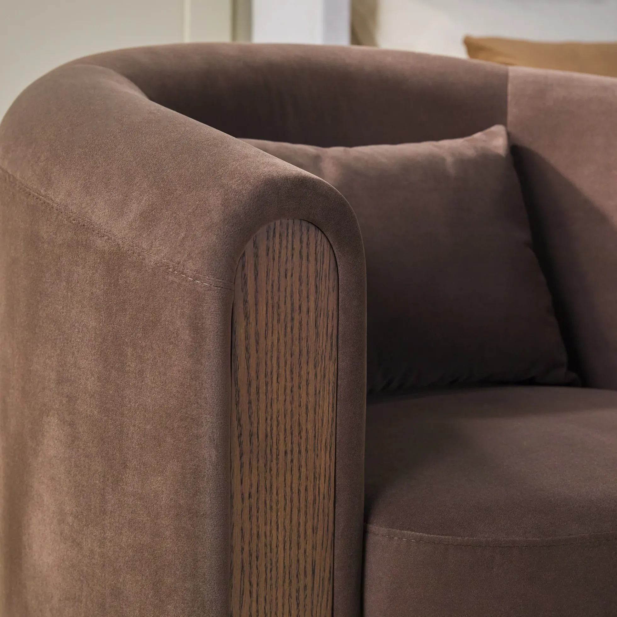 Chantelle Modern Upholstered Swivel Barrel Accent Chair
