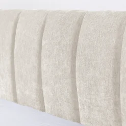 Chenille Upholstered Queen Size Upholstered Bedframe with Drawers
