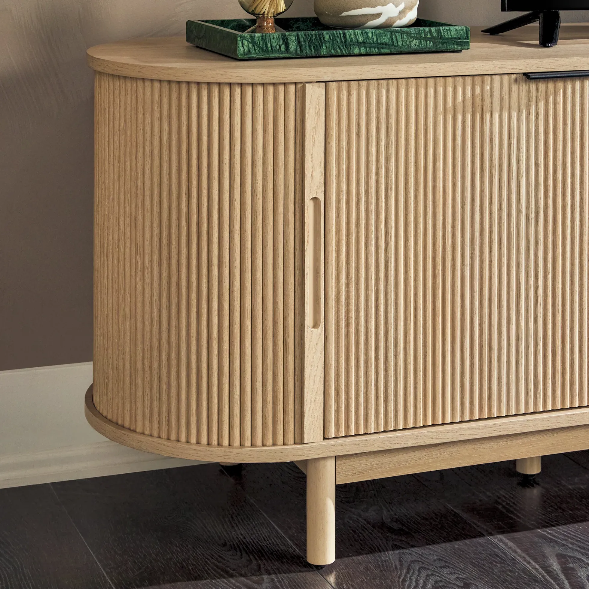 Chloe Modern Reeded TV Stand