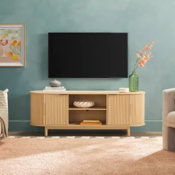 Chloe Modern Reeded TV Stand