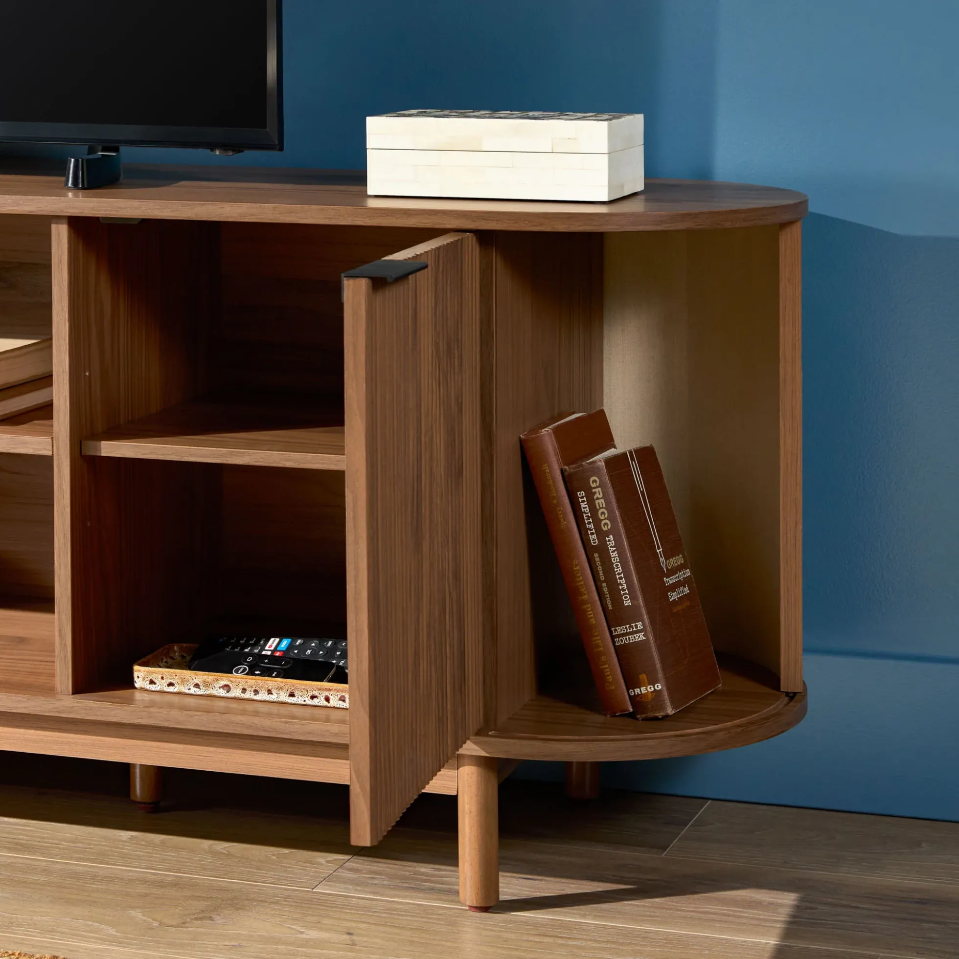 Chloe Modern Reeded TV Stand