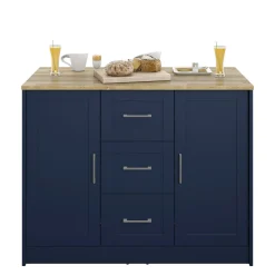 Classic Modern Kitchen Island with Butcher Block Top