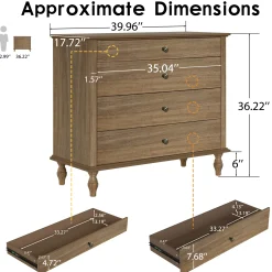 Classic Modern Wide 4-Drawer Chest Dresser