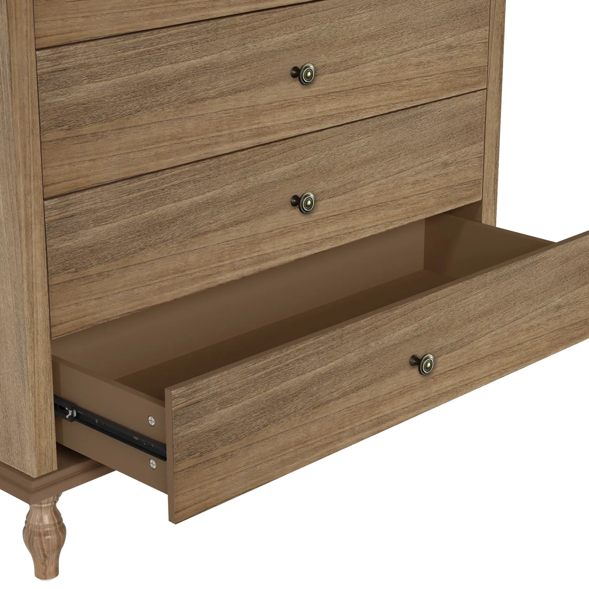 Classic Modern Wide 4-Drawer Chest Dresser