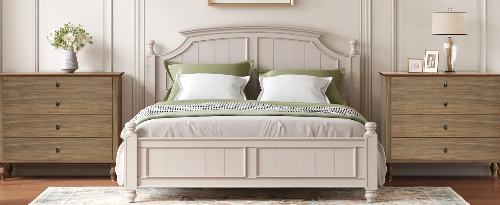 Classic Modern Wide 4-Drawer Chest Dresser
