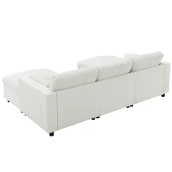 Cloud Modular Sectional Sofa with Storage Pockets and 2 Movable Ottomans
