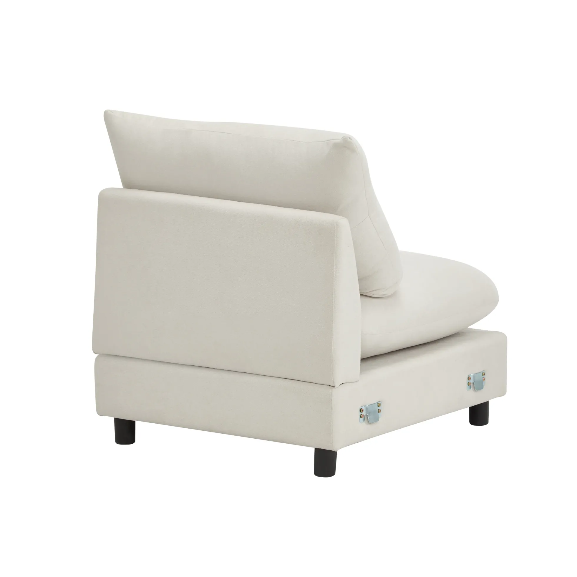 Cloud 4-Piece Modular Free Combination Sectional Sofa Couch with Ottoman