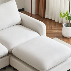 Cloud 4-Piece Modular Free Combination Sectional Sofa Couch with Ottoman