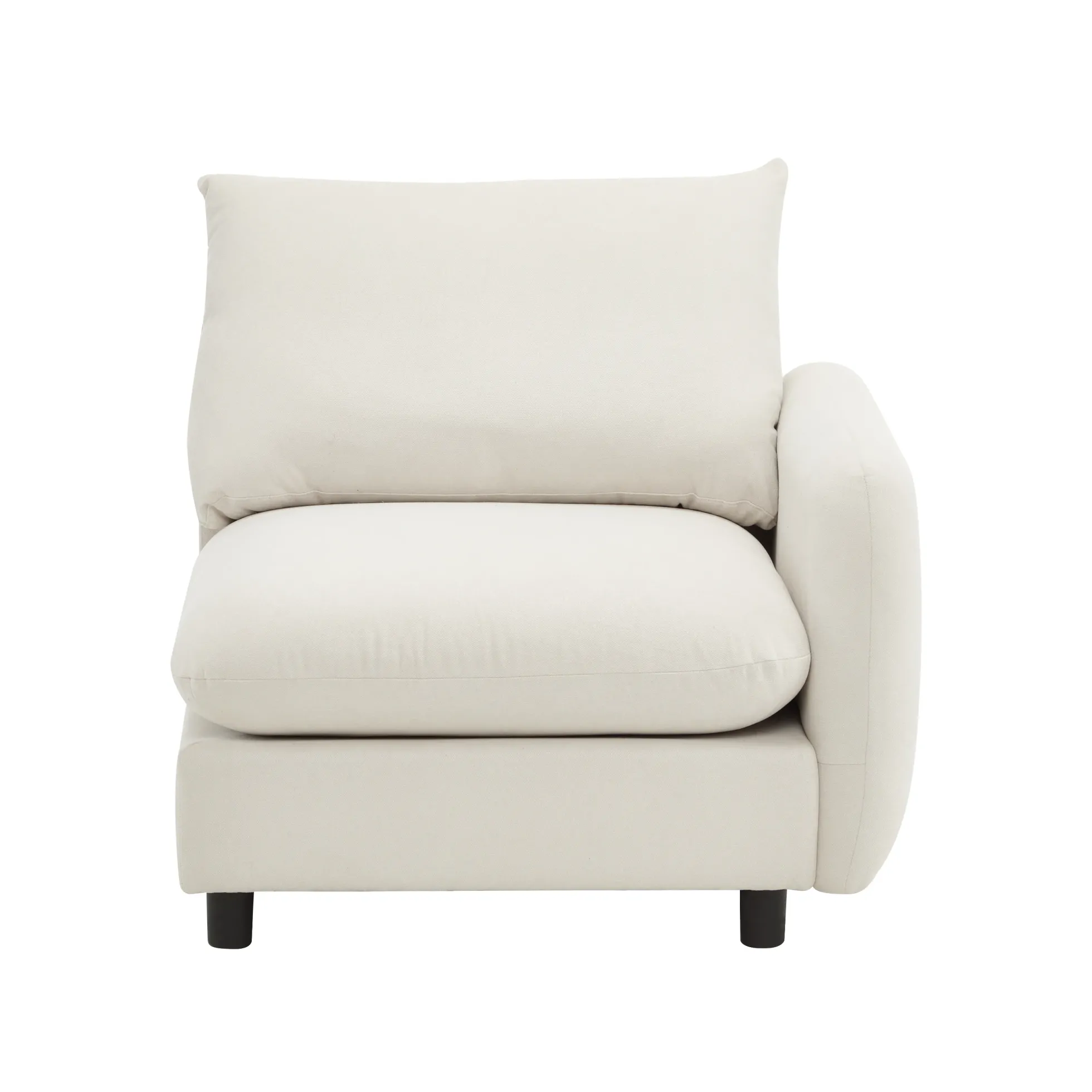 Cloud 4-Piece Modular Free Combination Sectional Sofa Couch with Ottoman