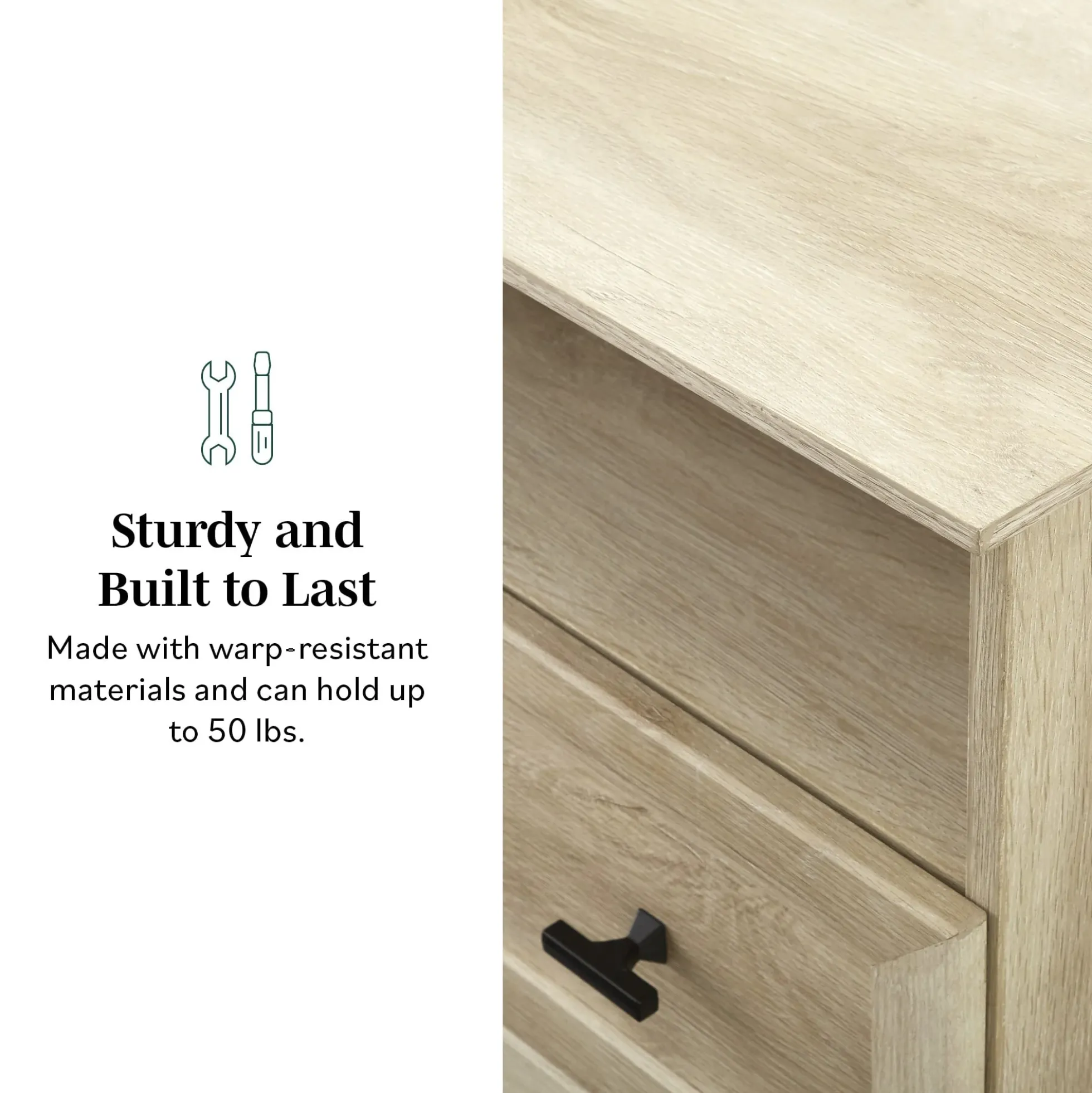 Clyde Classic 2-Drawer Nightstand / Side Table