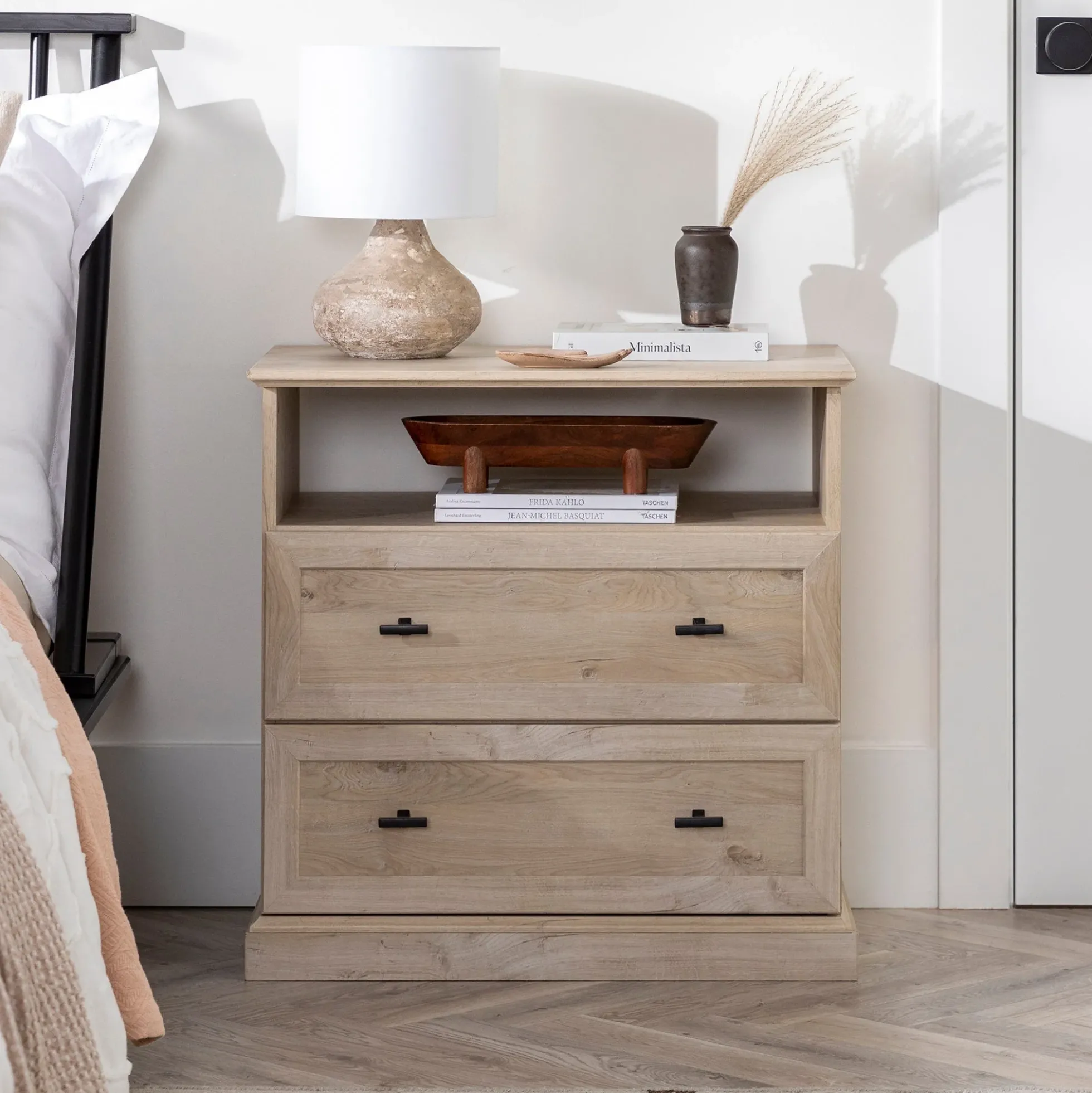 Clyde Classic 2-Drawer Nightstand / Side Table