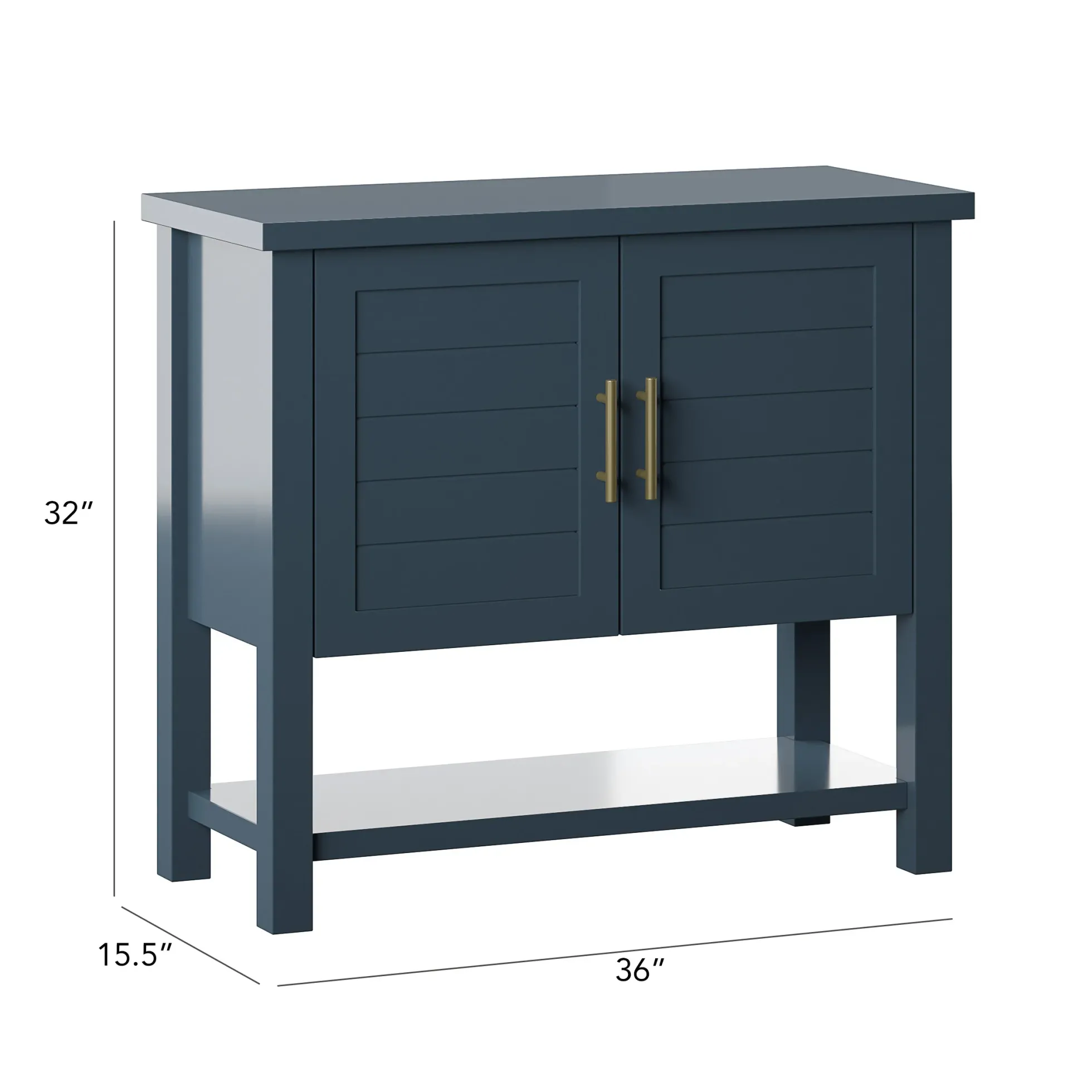 Coastal Paneled Accent Cabinet with Storage