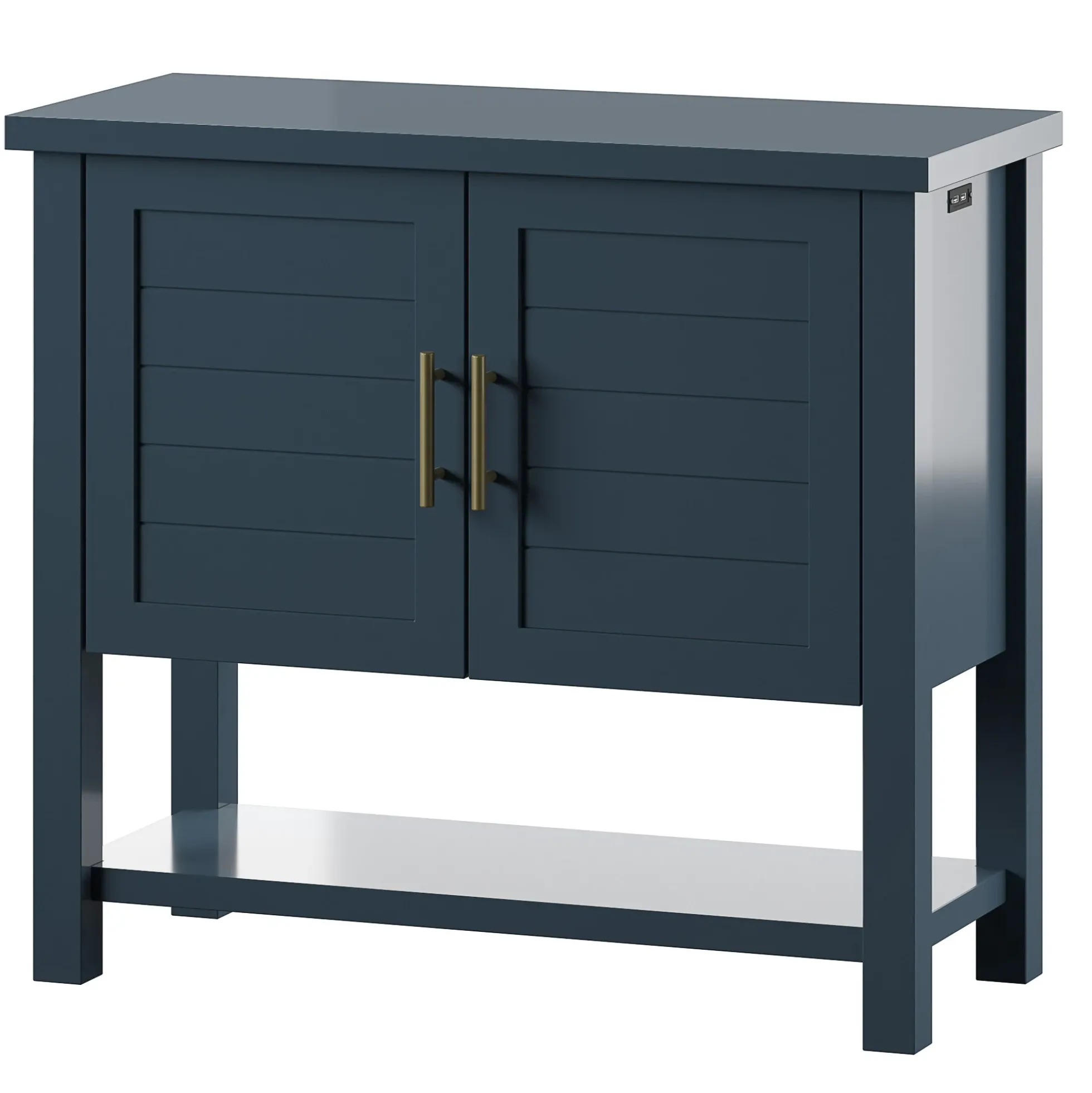 Coastal Paneled Accent Cabinet with Storage