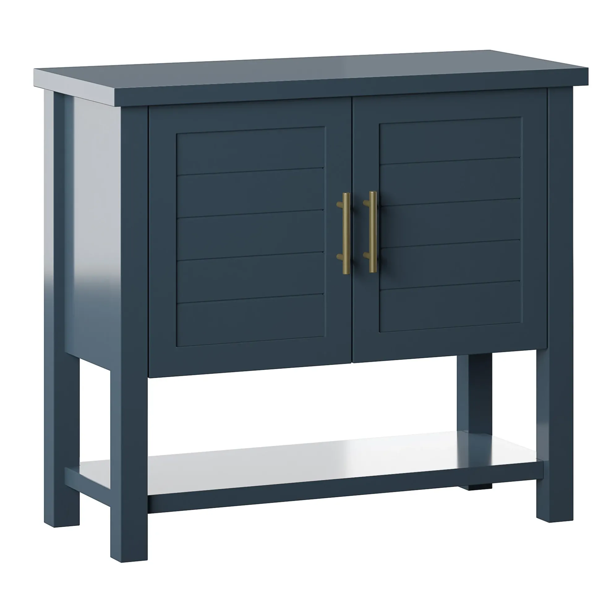Coastal Paneled Accent Cabinet with Storage