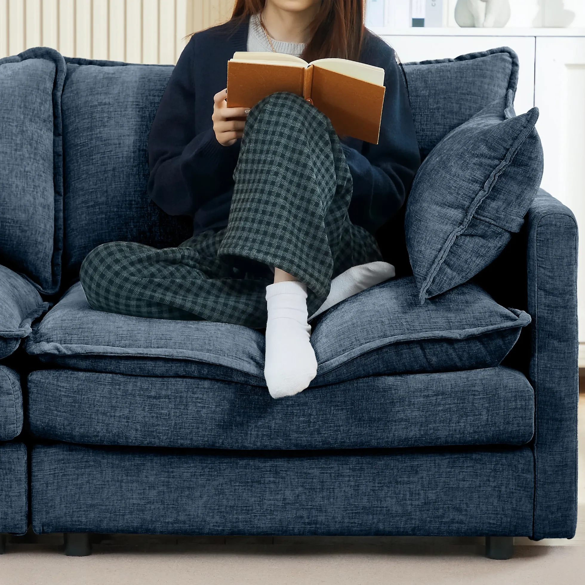 Comfy Cloud Couch Modular Chenille Sectional Sofa