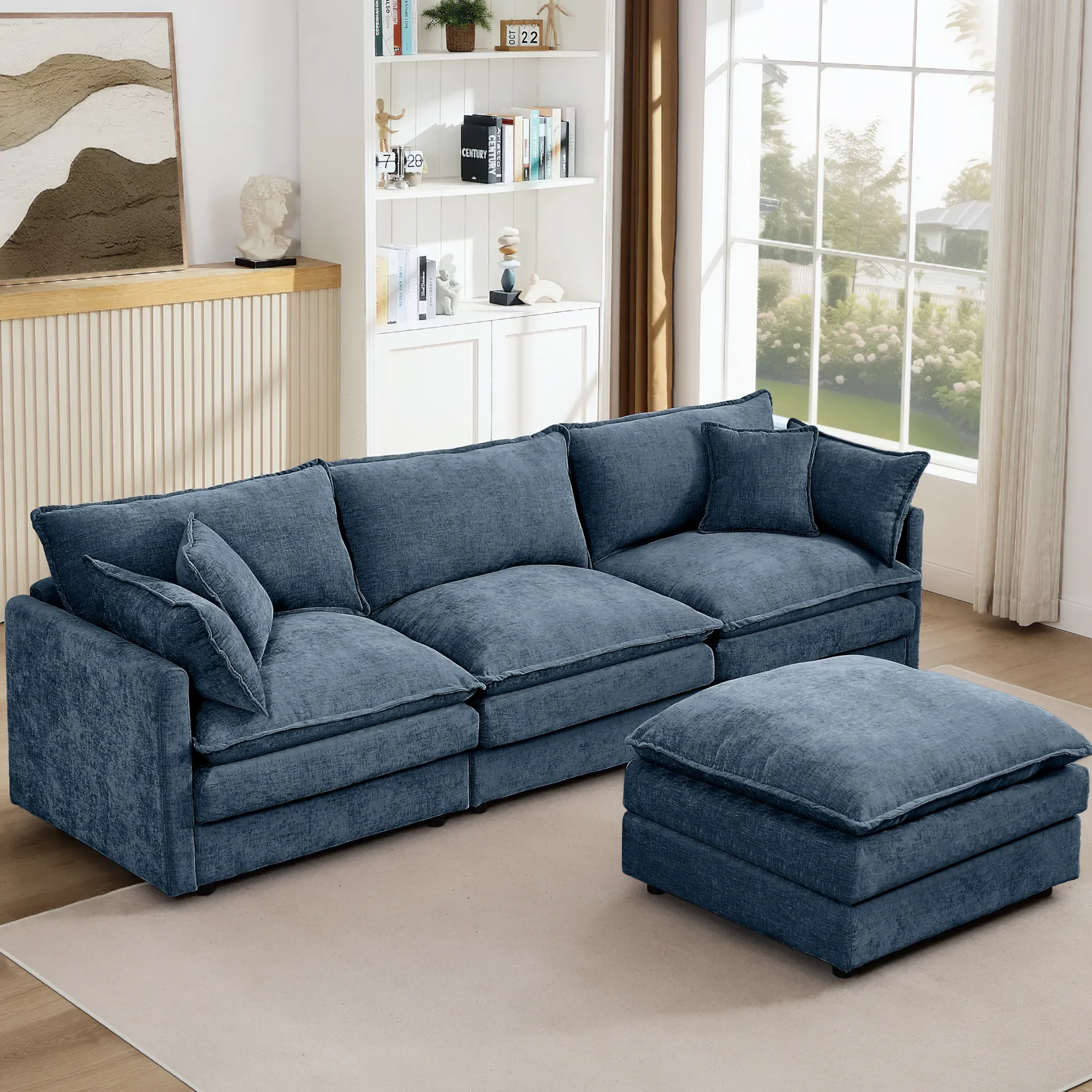 Comfy Cloud Couch Modular Chenille Sectional Sofa