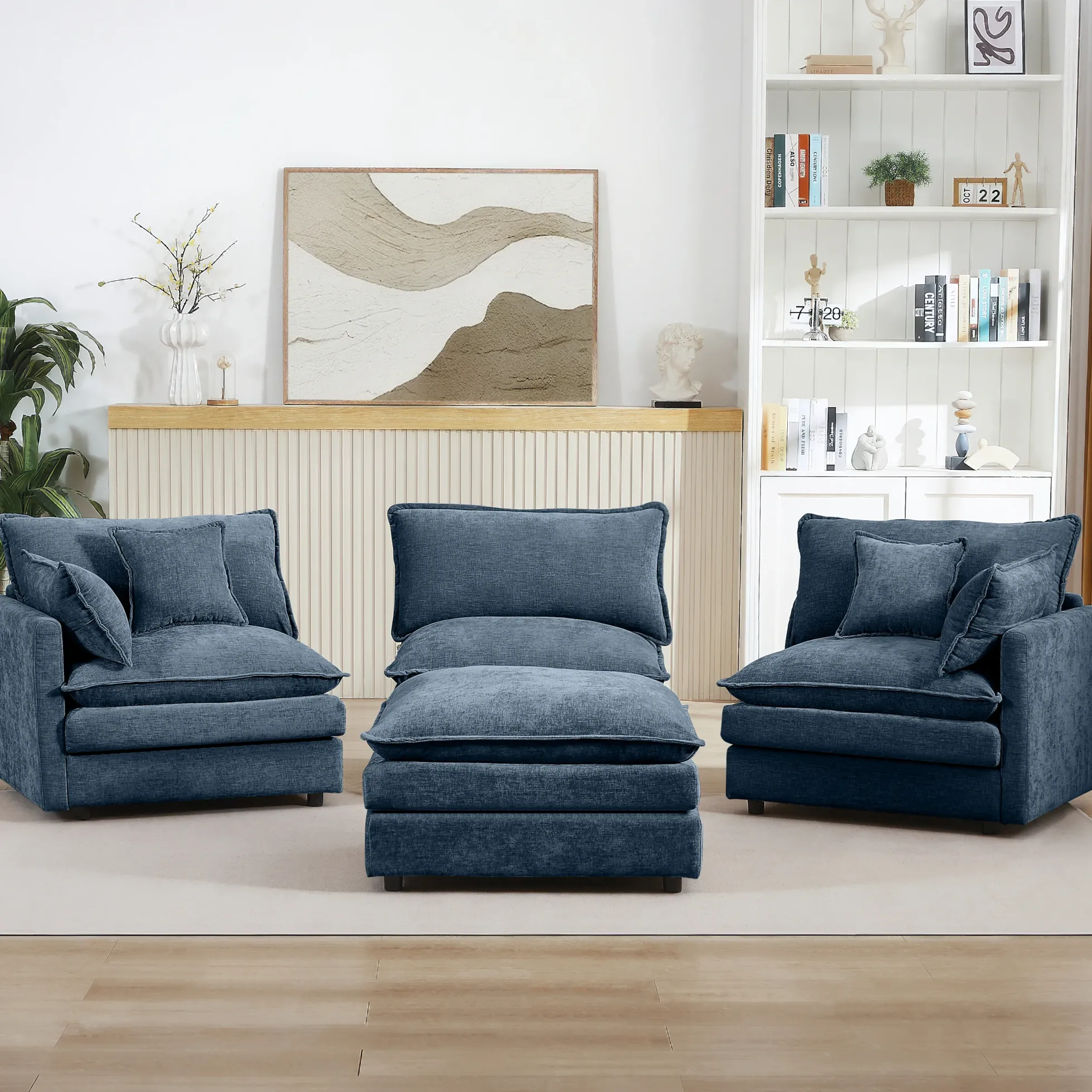 Comfy Cloud Couch Modular Chenille Sectional Sofa