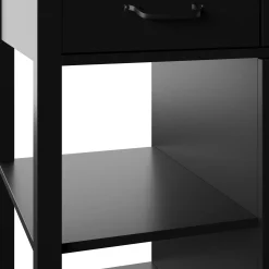 Compact Rolling Kitchen Island Cart with Storage
