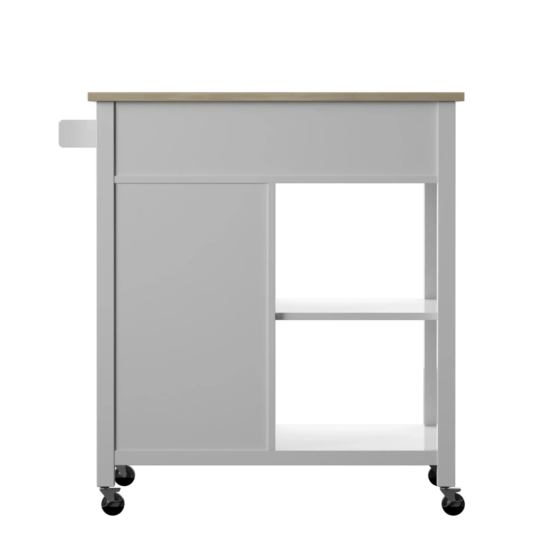 Compact Rolling Kitchen Island Cart with Storage