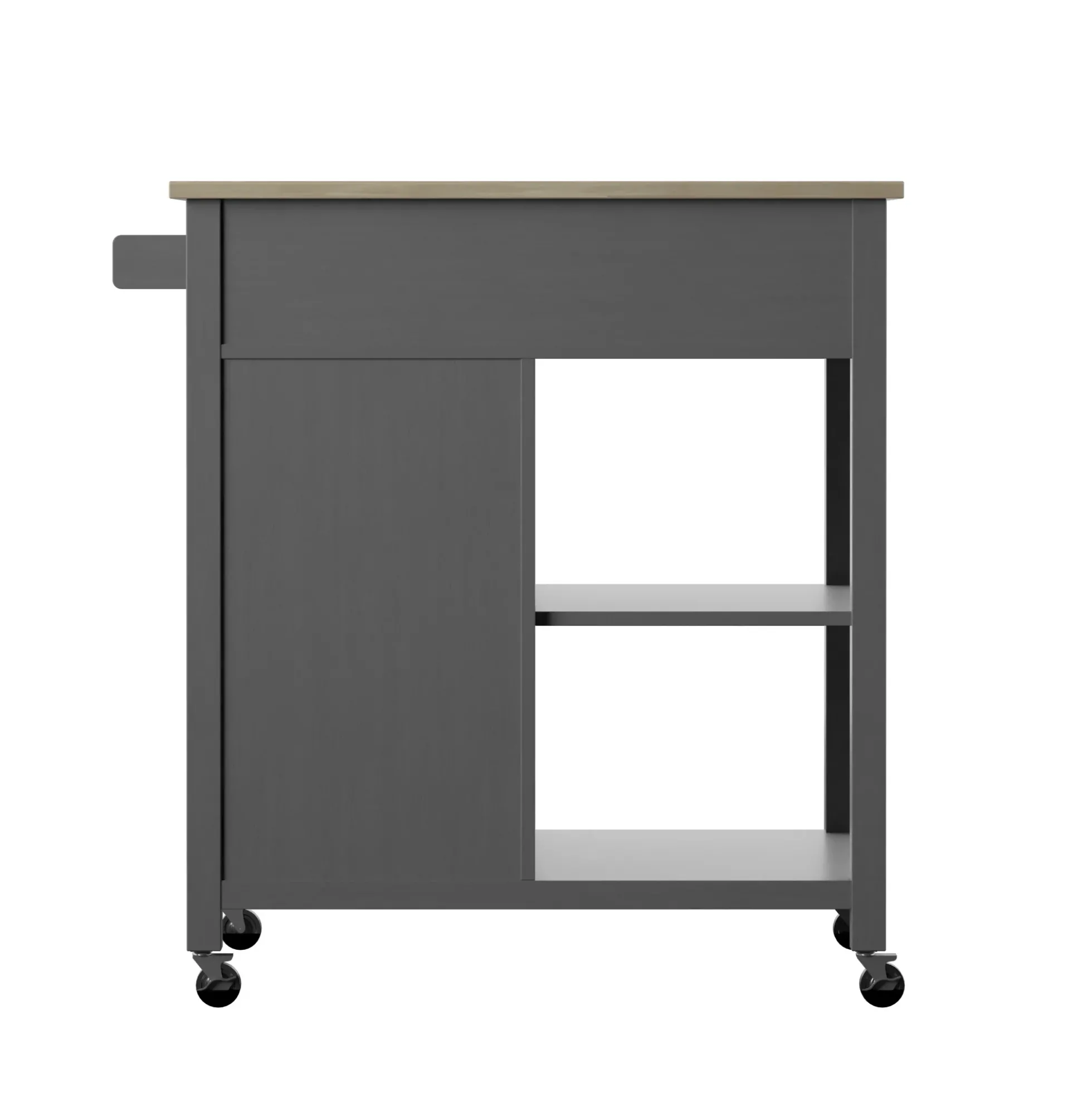 Compact Rolling Kitchen Island Cart with Storage