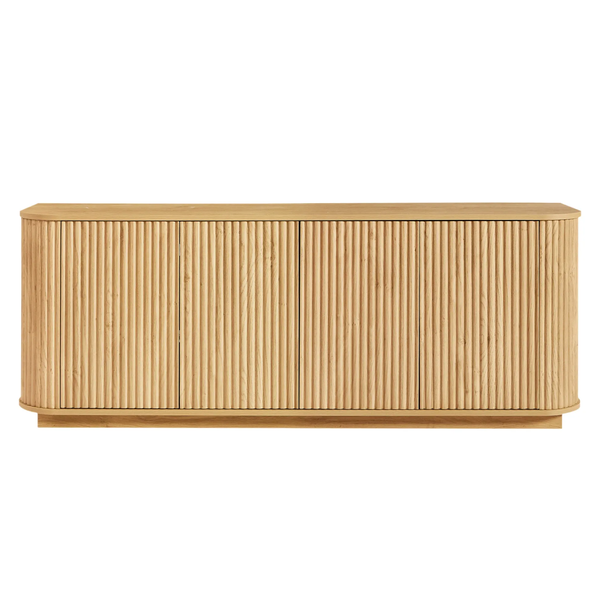 Contemporary Fluted 64' Sideboard Storage Cabinet TV Stand