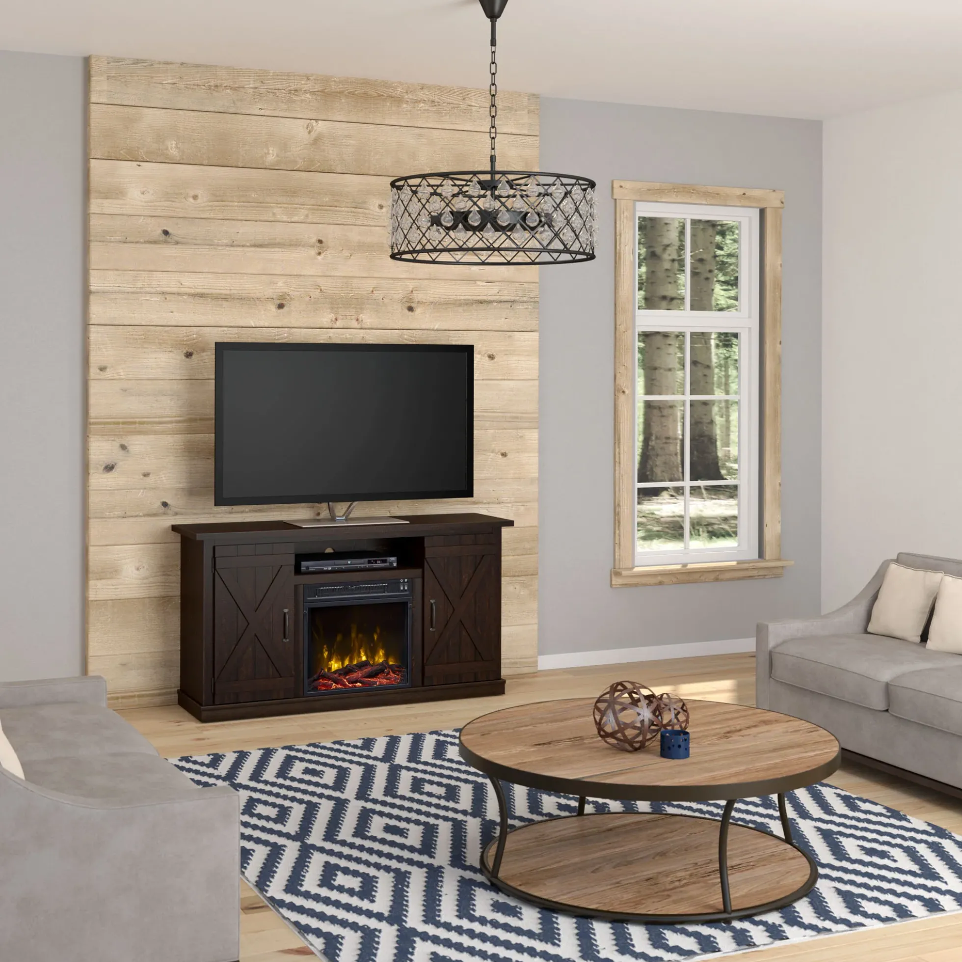 Cottonwood Electric Fireplace TV Stand Media Console